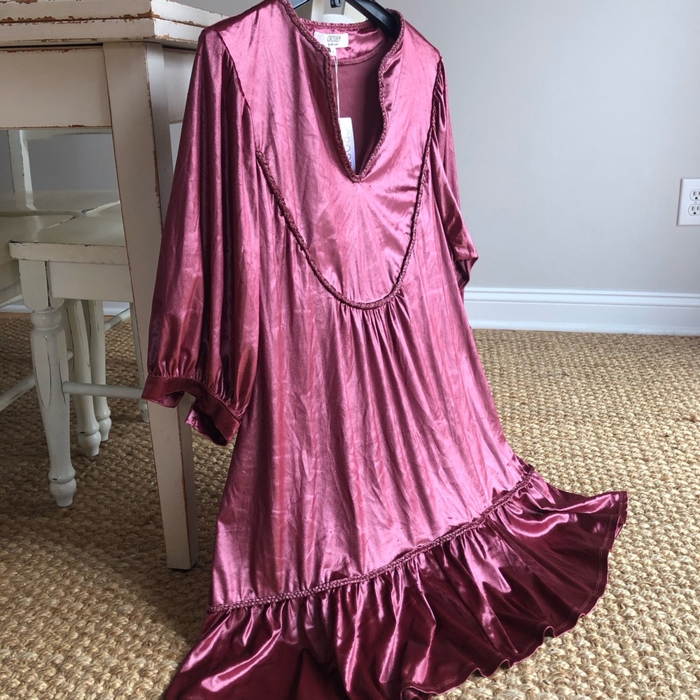 New w Tag: Crosby Mollie Burch Velvet Mia Dress. Mauve Mama. Size Medium